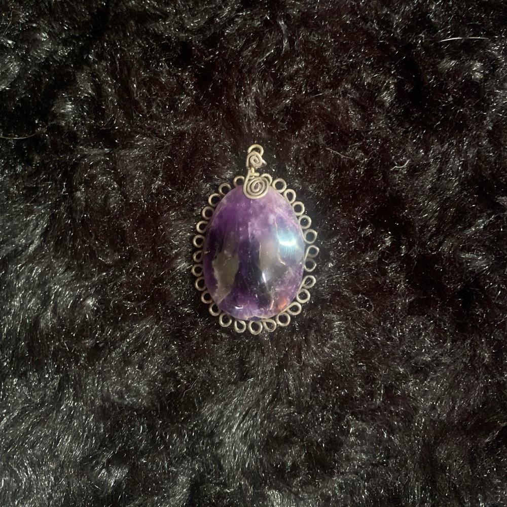 Handmade Silver Amethyst Charm/Pendant